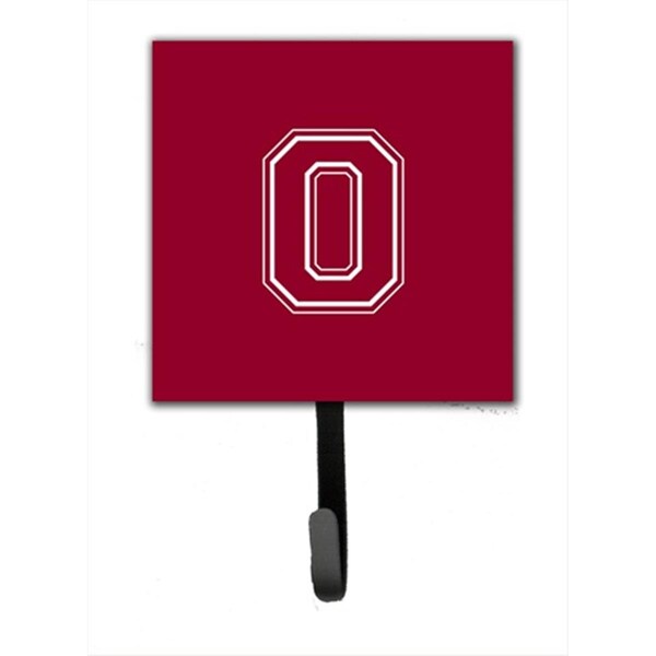 Carolines Treasures Letter O Initial Monogram - Maroon And White Leash Holder Or Key Hook CJ1032-OSH4 - main